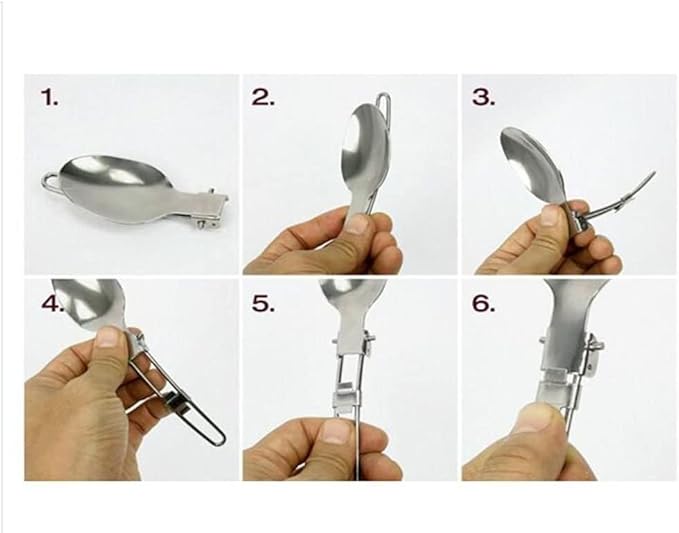 Foldable Camping Cutlery Set – 3 Pieces with Carrying Pouch