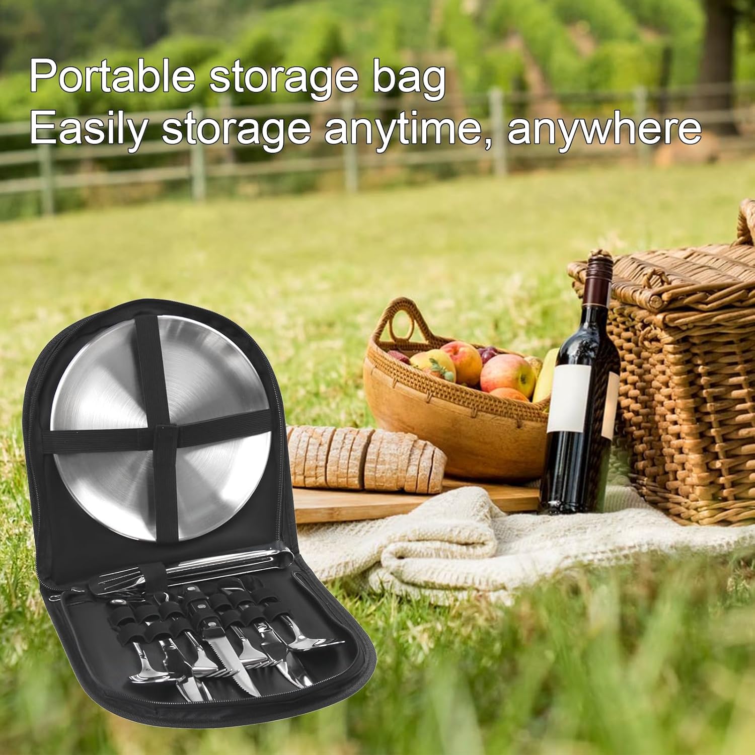 Complete Outdoor Dining Set – 11 Pieces with Compact Bag