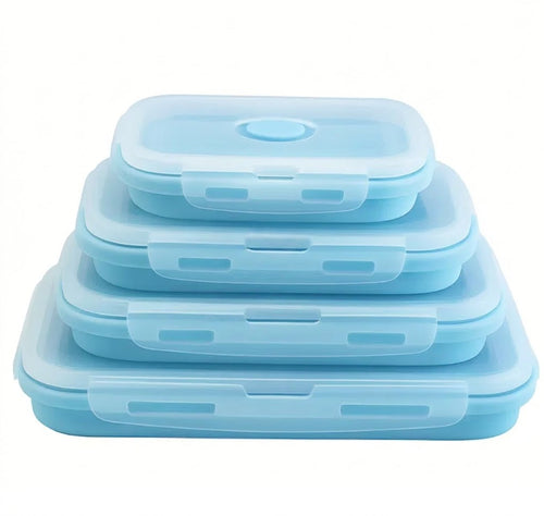 4-Piece Foldable Silicone Food Container Set