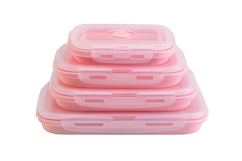 4-Piece Foldable Silicone Food Container Set